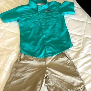 Columbia PFG size 6/7 shirt and shorts
